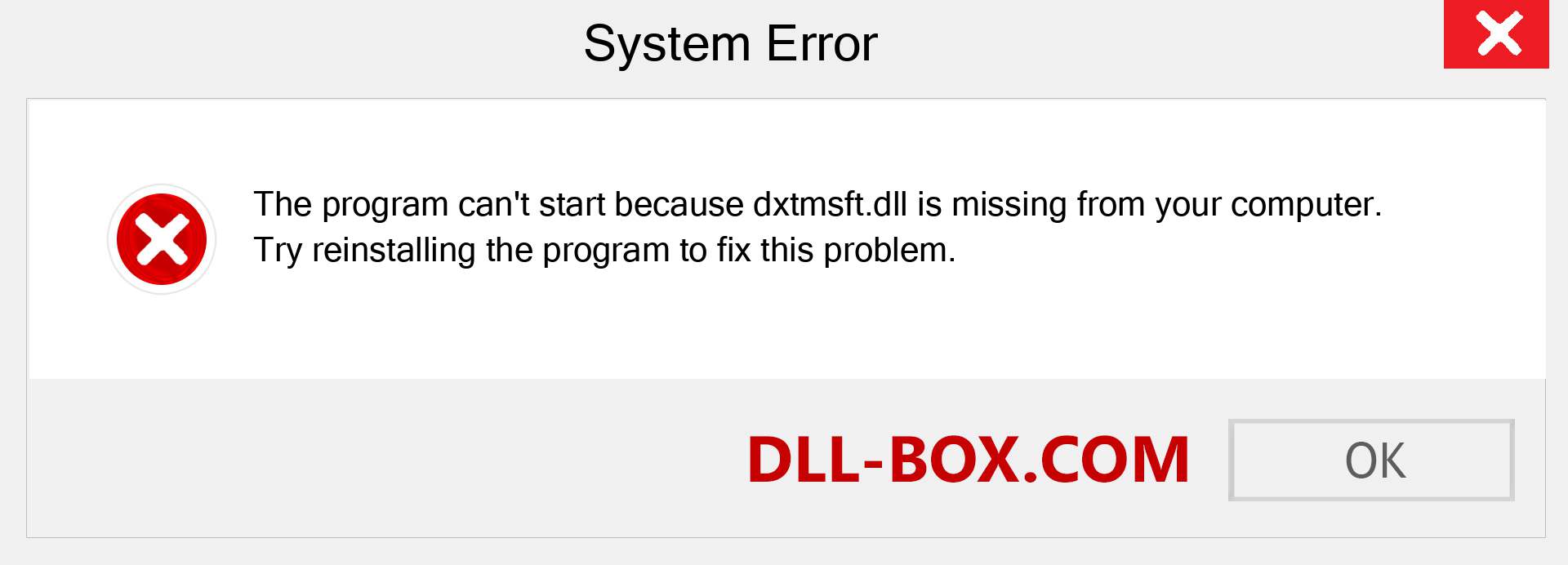  dxtmsft.dll file is missing?. Download for Windows 7, 8, 10 - Fix  dxtmsft dll Missing Error on Windows, photos, images